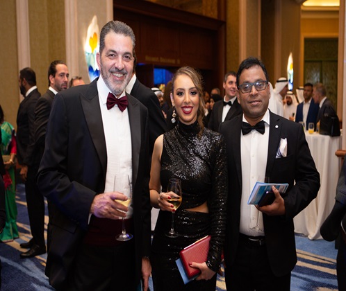 Maritime industry professionals celebrating at TMS Awards ceremony